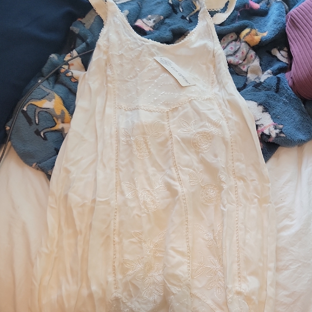 Elegant White Embroidered Dress